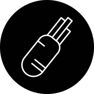 Daikon Turp Simgesi, Vektör Resimleri Beyaz Arkaplanda İzole Edildi 