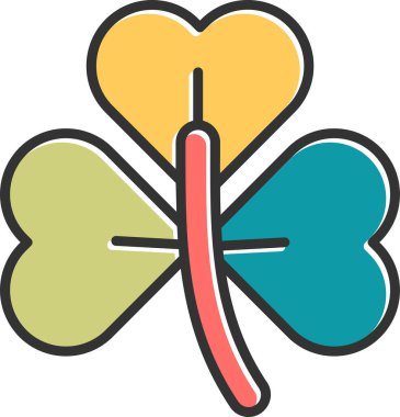 Yonca ağ simgesi vektör illüstrasyonu