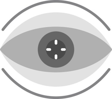 Biyonik Kontak Lens Web simgesi, vektör illüstrasyonu