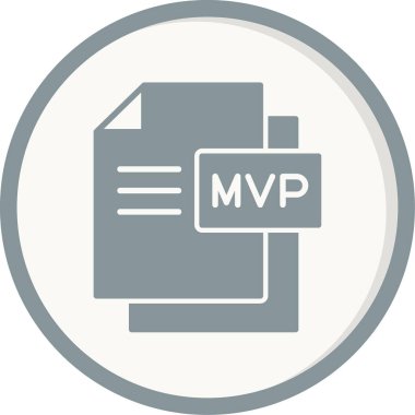 MVP dosya web simgesi vektör illüstrasyonu
