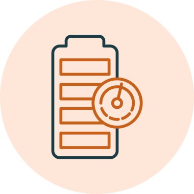 Batarya ikonu vektör illüstrasyonunu çalıştır