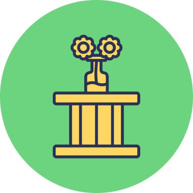 Bir tablo simgesinin vektör illüstrasyonu