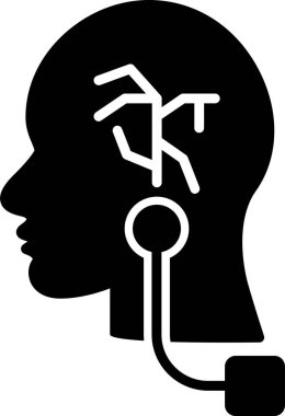 Vagus Sinir Uyarlama simgesi, vektör illüstrasyonu  