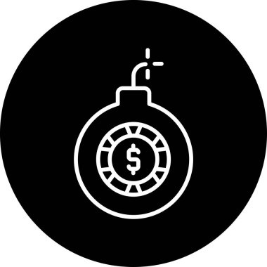 Bomba. Web simgesi basit illüstrasyon