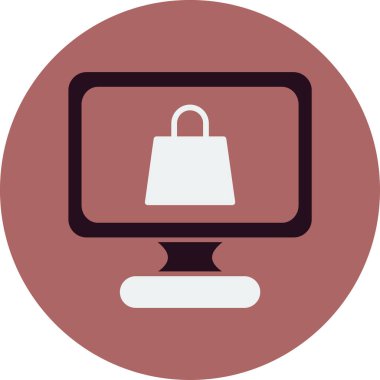 torba alışverişi çevrimiçi simge vektörü