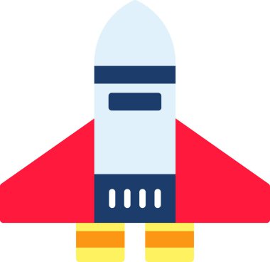 roket ikonu vektör illüstrasyonu 