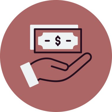 Para için. Web simgesi basit illüstrasyon