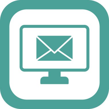 E-posta. Web simgesi basit illüstrasyon 