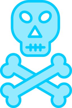 Kafatası simge vektör çizim 