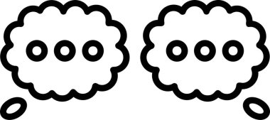 Düşünceler web simgesi vektör çizimi