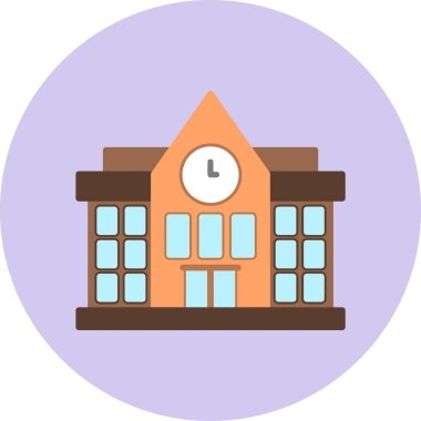 Okul canlandırma simgesi, vektör illüstrasyonu basit tasarım