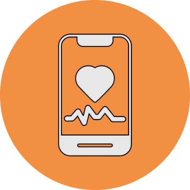 Kalp Atışı web simgesi vektör illüstrasyonu