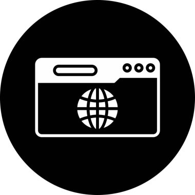 Web sitesi simgesi, vektör illüstrasyonu basit tasarım