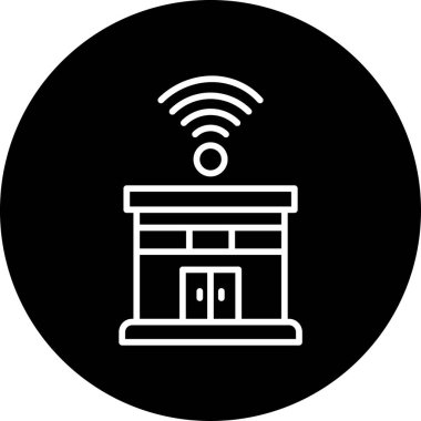 Akıllı ev. Web simgesi basit tasarım