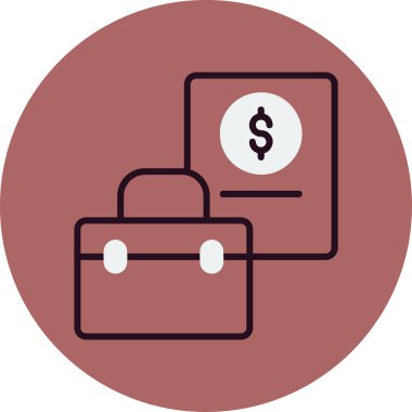 Portföy web simgesi vektör illüstrasyonu