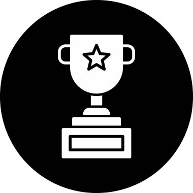 Kupa simgesi, vektör illüstrasyonu basit tasarım