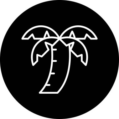 palmiye ağacı kutsal kişilerin resmi, vektör çizim 