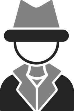 Dedektif Web simgesi, vektör illüstrasyonu