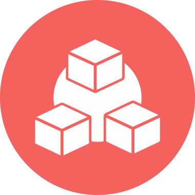 Bloklar simgesi, vektör illüstrasyonu