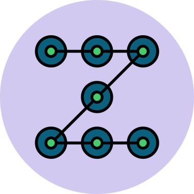 Engelleme zinciri. Web simgesi basit tasarım