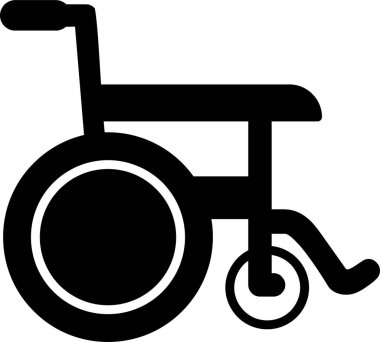 Tekerlekli sandalye web simgesi. vektör illüstrasyonu