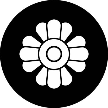 Gaillardia çiçek ikonu vektör çizimi