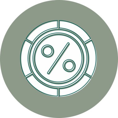 İndirim simgesinin vektör illüstrasyonu, yüzde