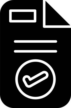 belge simgesi, vektör illüstrasyonu basit tasarım