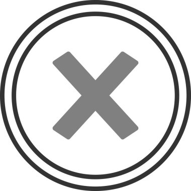 Çizgi biçimi vektöründe çarpma simgesi