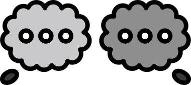 Düşünceler web simgesi vektör çizimi