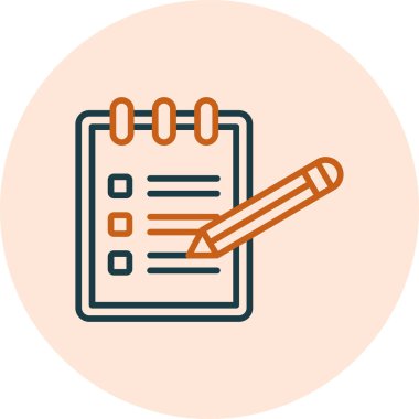 Not defteri web simge vektör çizim