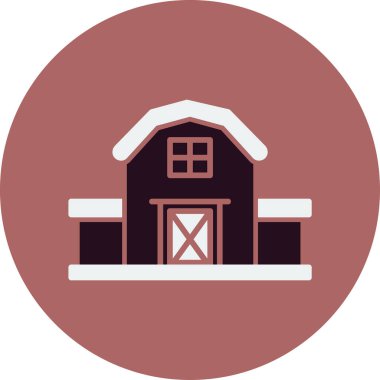 Bir çiftlik simgesinin vektör illüstrasyonu