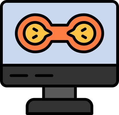 Bilgisayar. Web simgesi vektör illüstrasyonu 