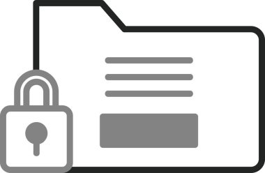 Basit Gizli simge vektör illüstrasyonu