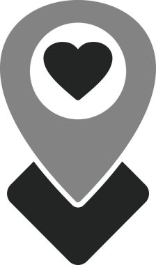 Konum haritası işaretleyici. vektör simgesi