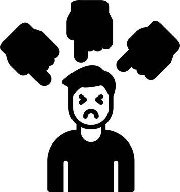 Zorbalık web simgesi vektör illüstrasyonu