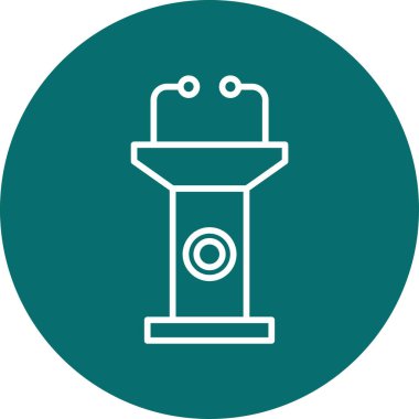 Tribün simgesi, vektör illüstrasyonu 