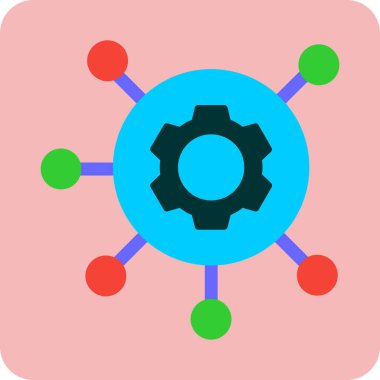 Omni kanalı. Web simgesi basit illüstrasyon