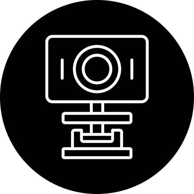 webcam simgesi, vektör illüstrasyonu