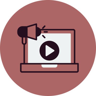 Video pazarlama. basit tasarım vektörü