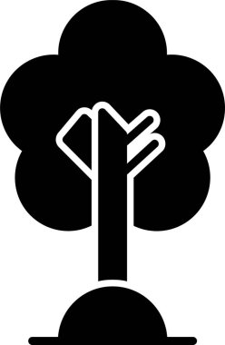 Kiraz ağacı. Web simgesi basit illüstrasyon