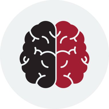 Beyin. Web simgesi basit illüstrasyon 