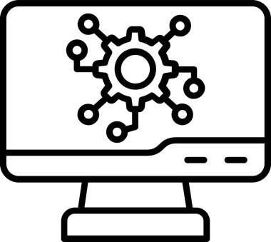 Dijital simge. Web tasarımı için özet çizim vektörü