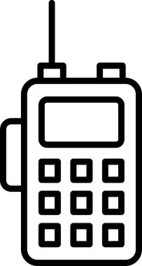 Walkie talkie simge vektör çizim 