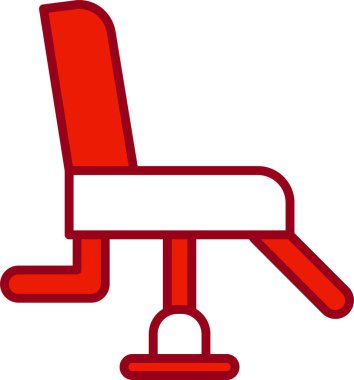 Koltuk ikonu vektörü. ince çizgi işareti