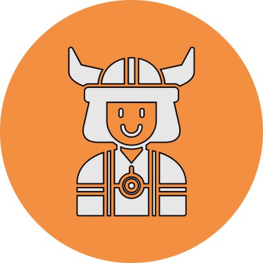 viking. Web simgesi basit illüstrasyon 