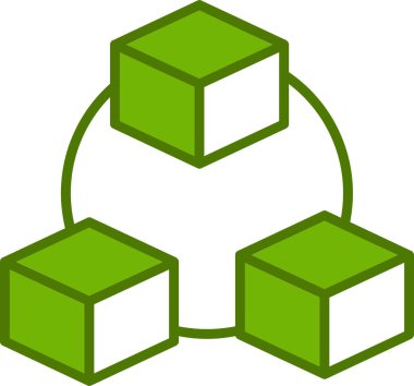 Bloklar simgesi, vektör illüstrasyonu