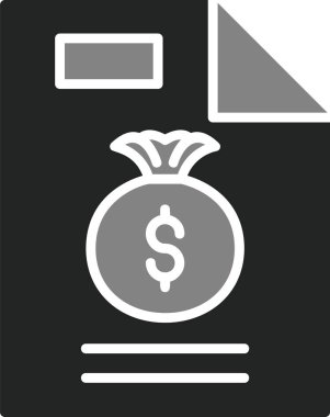 Borç. Web simgesi basit illüstrasyon