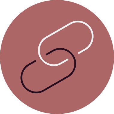 Basit bağlantı simgesi vektör illüstrasyonu