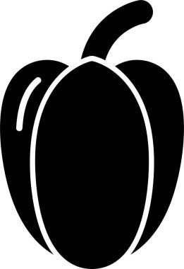 kırmızı biber simgesi, vektör illüstrasyonu 